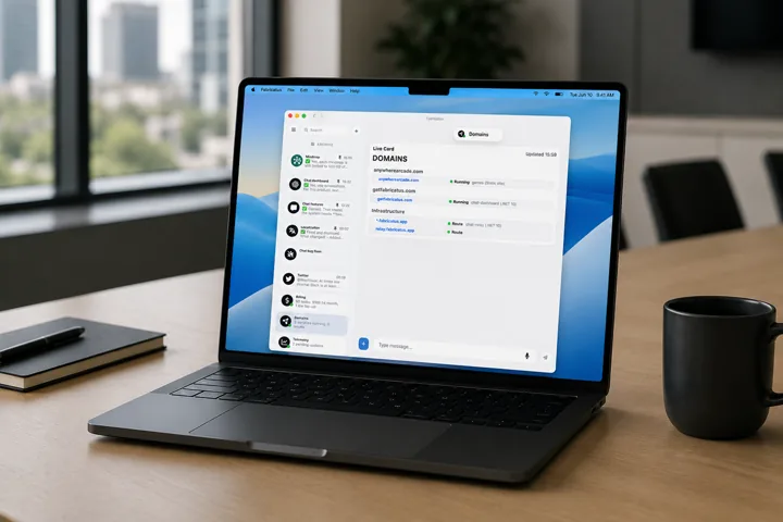 Fabricatus running on a laptop